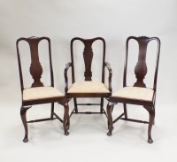 Lot 244 - A set of five (4+1) Queen Anne style mahogany...