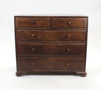Lot 255 - A 1920s elm and walnut faced chest of two...