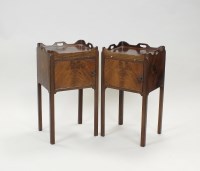 Lot 260 - A pair of George III style tray top pot...