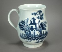 Lot 3 - A Worcester baluster form mug transfer-printed...
