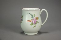 Lot 28 - A Worcester porcelain mug painted with...