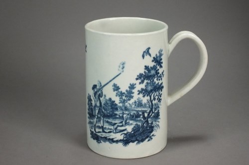 Lot 30 - A Worcester porcelain mug transfer-printed in...