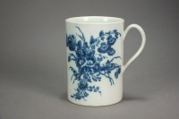 Lot 44 - A Caughley porcelain cylindrical mug...