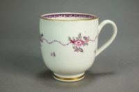Lot 67 - A Caughley polychrome porcelain coffee cup,...