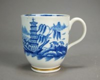 Lot 71 - A Caughley porcelain coffee cup painted in the...