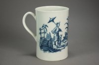 Lot 84 - A Caughley porcelain cylindrical mug...