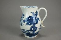 Lot 88 - A Lowestoft porcelain sparrow beak jug, circa...