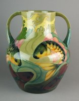 Lot 121 - A large Moorcroft twin handled ''Carp''...
