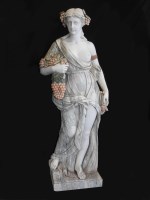 Lot 146 - A set of marble and variegated marble figures...