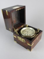 Lot 171 - A rosewood cased two day marine chronometer...
