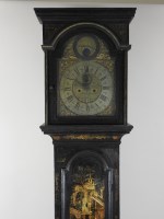 Lot 177 - An early 18th century chinoiserie lacquered...