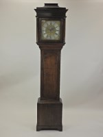 Lot 181 - A George III oak cottage longcase clock, the...