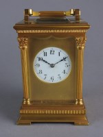 Lot 205 - A French gilt brass cased carriage clock the...