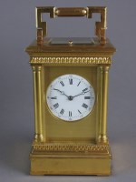 Lot 206 - A gilt brass repeating carriage clock with...