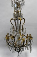 Lot 217 - A 19th century French ormolu and cut glass...