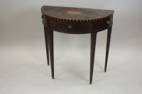 Lot 237 - A Dutch mahogany and inlaid half round side...