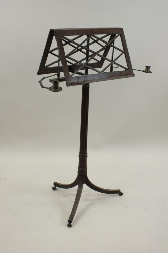 Lot 244 - A George III mahogany duet stand, late...