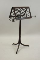 Lot 244 - A George III mahogany duet stand, late...