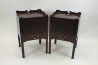 Lot 281 - A pair of George III style mahogany tray top...