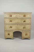 Lot 294 - A late Victorian painted pine chest of drawers,...