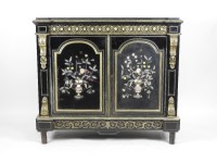 Lot 303 - A French marble top and ormolu mounted pietre...