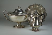 Lot 24 - A large silver plated Adams style serving...