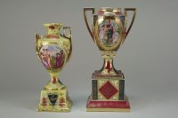 Lot 60 - A 'Royal Vienna' twin-handled vase, late 19th...