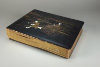 Lot 118 - A good Japanese lacquer bound album of...