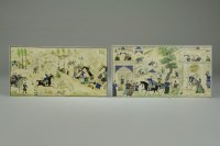 Lot 136 - Two Indian school miniatures on ivory 19th...