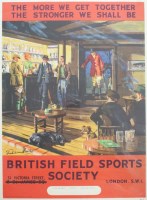 Lot 164 - A British field Sports Society poster titled...