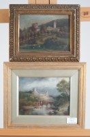 Lot 184 - E.Ritschou, View of a country house with...