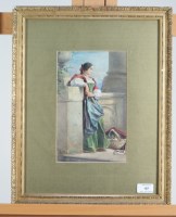 Lot 187 - Louis Haghe (1806-1885), Italian lady selling...