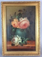 Lot 262 - Edwin Steele (1837-1898), still life of roses...