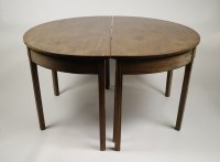 Lot 298 - A George III mahogany D-end dining table with...