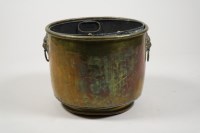 Lot 306 - A large 19th century brass coal or log bin...