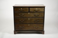 Lot 307 - A George III mahogany chest of drawers the...