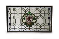 Lot 327 - A leaded light coloured glass window in hinged...