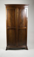 Lot 338 - A George III style mahogany bowfront double...