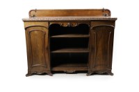 Lot 342 - A William IV rosewood side cabinet, with later...