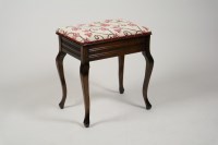 Lot 350 - A mahogany framed piano stool with tapestry...