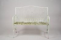 Lot 360 - A reproduction Regency style white painted...