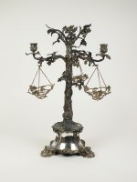 Lot 34 - A Victorian silver plated table epergne,...