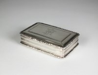 Lot 54 - A Victorian silver snuff box by Nathaniel...