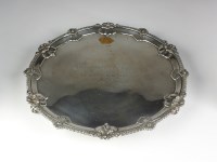 Lot 55 - A George III silver salver, Thomas Hannam &...