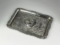 Lot 67 - An Edwardian silver dressing table tray,...