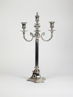 Lot 71 - A large silver plated candelabra, designed as...