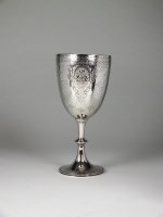 Lot 82 - A Victorian silver presentation goblet,...