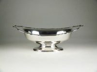 Lot 92 - A silver oval pedestal dish, Atkin Brothers,...