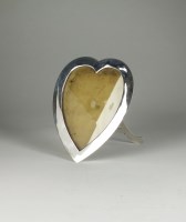 Lot 95 - A Victorian heart shaped silver mounted frame,...
