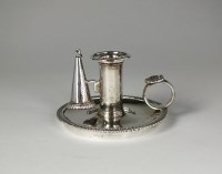 Lot 104 - A silver George III silver chamberstick,...